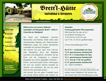 Tablet Screenshot of brettlhuette.de